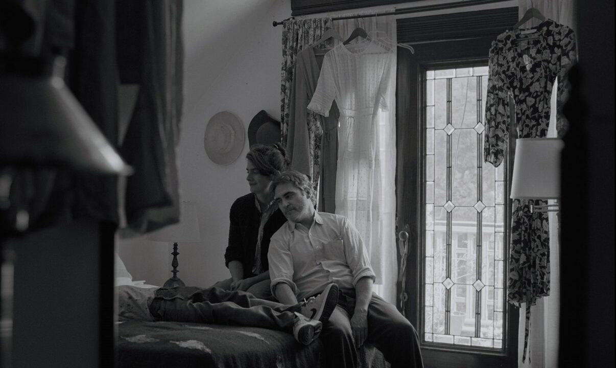 Joaquin Phoenix and Gaby Hoffman in Mike Mills' C'mon C'mon. Courtesy of A24