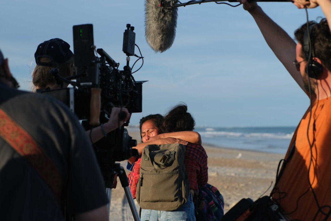 "I’ve found when you speak to people within immigrant communities, there’s not a lot of room or time for self-pity or victimhood. Generally (or in the case of my family) they’re focused on survival and moving forward." Pictured: Evelyn Llorena behind the scenes of 'Gabriela.' Photo credit: Nouvelle Entertainment