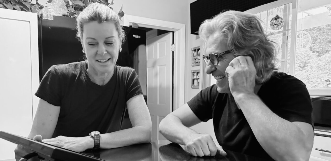 "Not only did I become frustrated with books that portrayed a cancer patient's journey, but I also became more fearful while watching popular cancer films. After completing my chemotherapy, I knew that if I could write the book, I would not stop until a film was made," says Christine Handy, executive producer of 'Hello Beautiful.' Pictured: Christine Handy and director Ziad Hamzeh